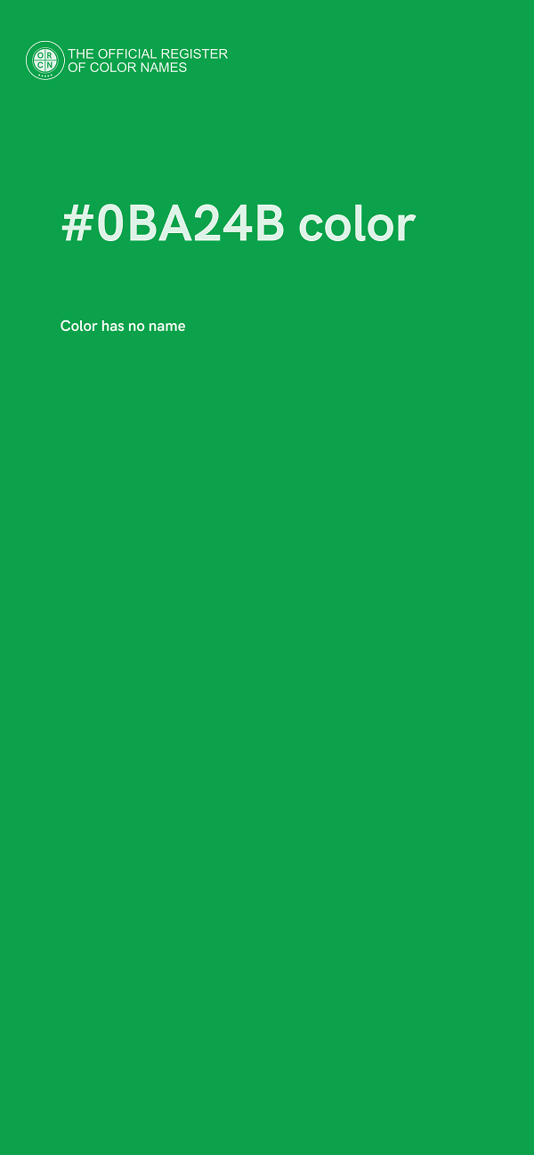 #0BA24B color image