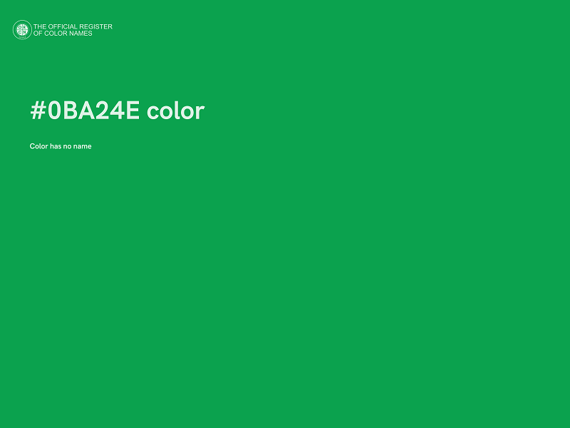 #0BA24E color image