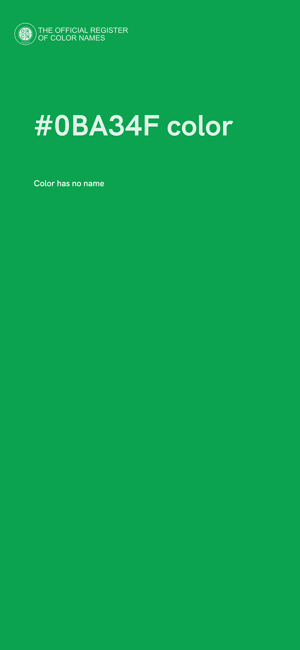 #0BA34F color image