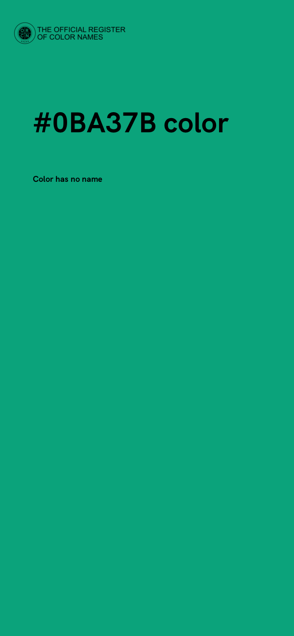 #0BA37B color image