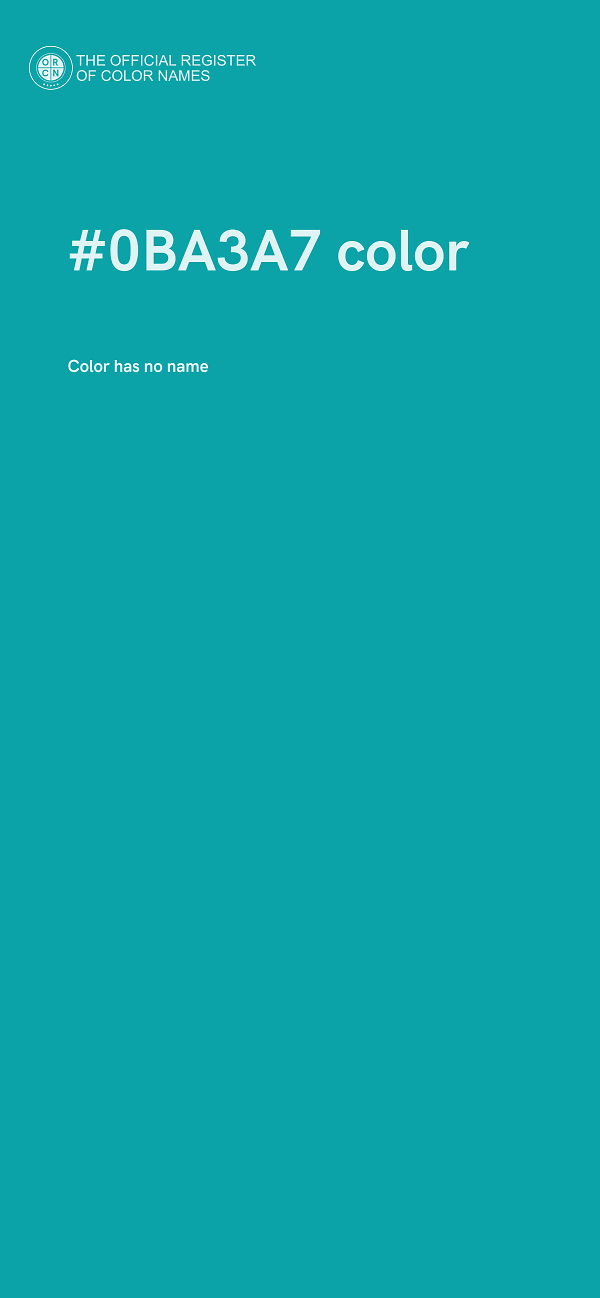 #0BA3A7 color image