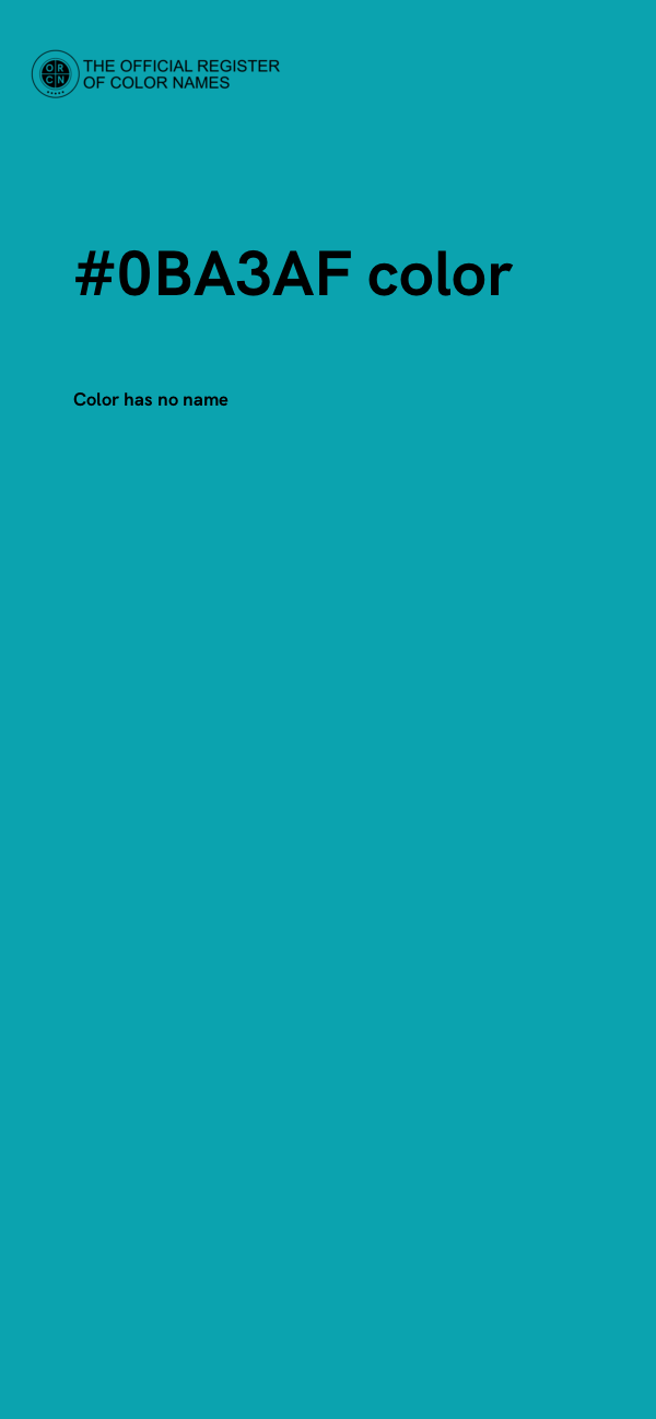#0BA3AF color image
