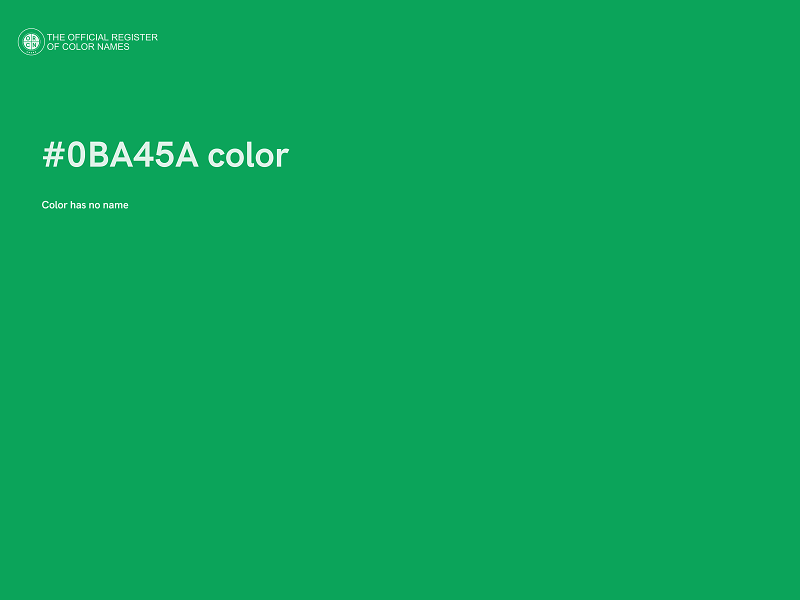 #0BA45A color image