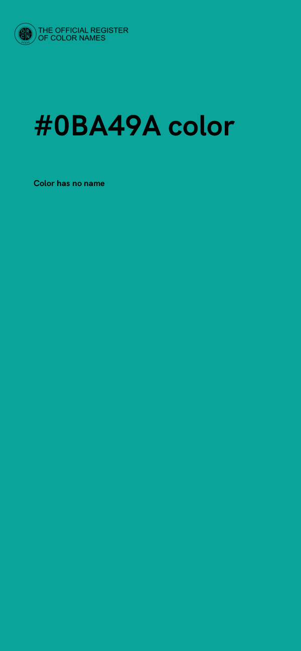 #0BA49A color image