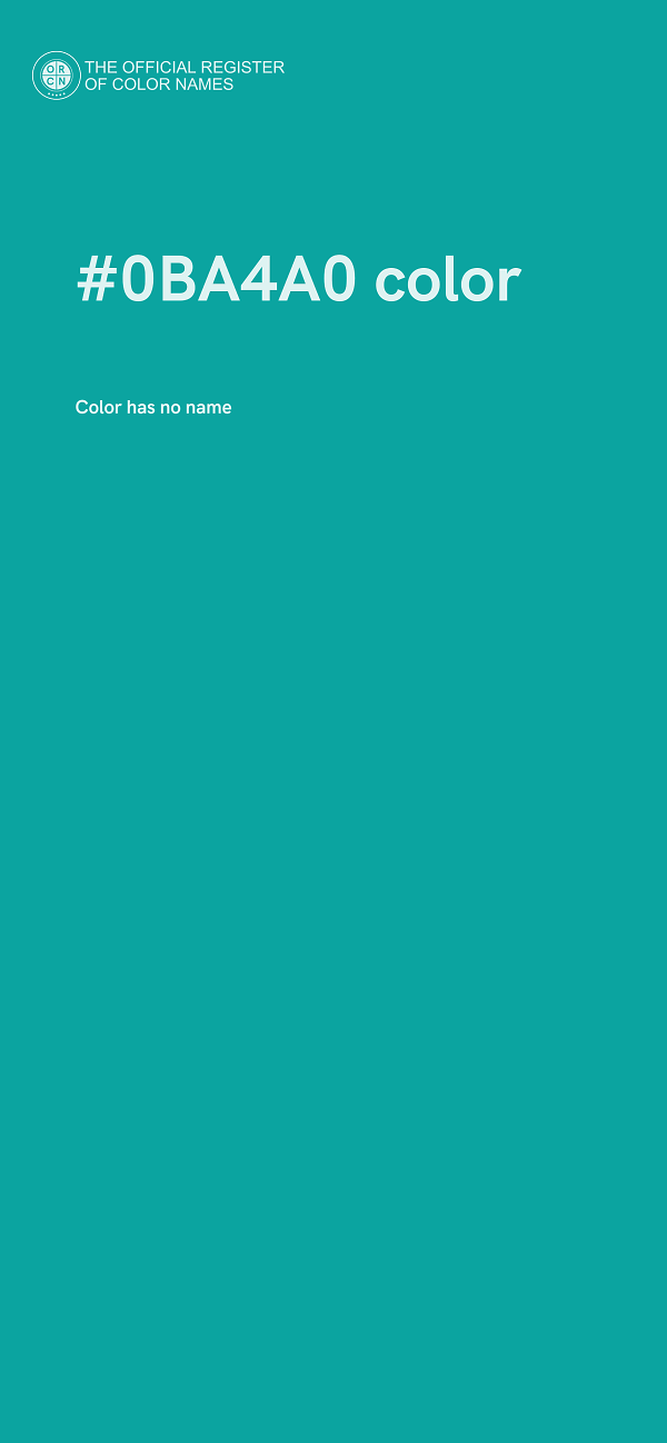 #0BA4A0 color image