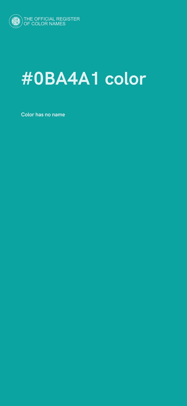 #0BA4A1 color image