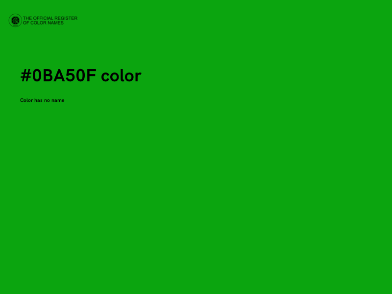 #0BA50F color image
