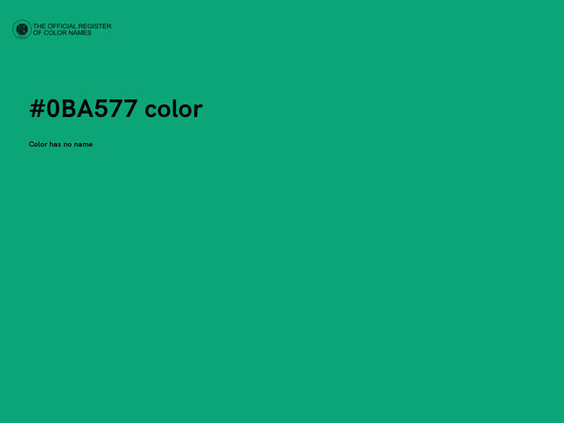 #0BA577 color image