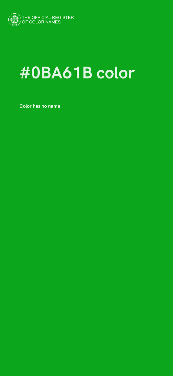 #0BA61B color image