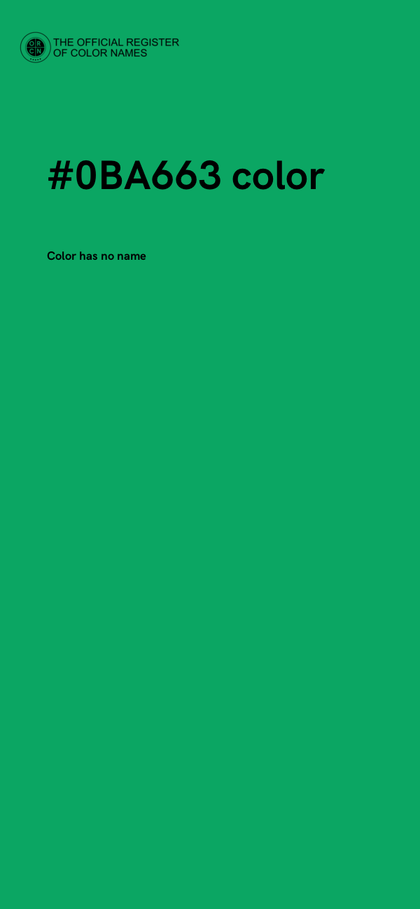 #0BA663 color image