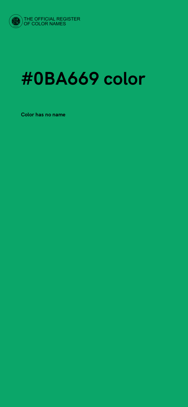 #0BA669 color image