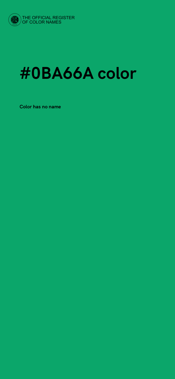 #0BA66A color image