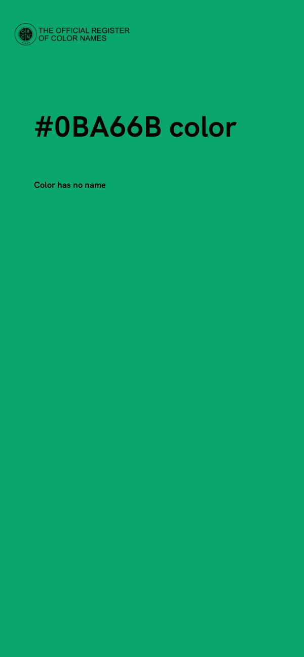 #0BA66B color image