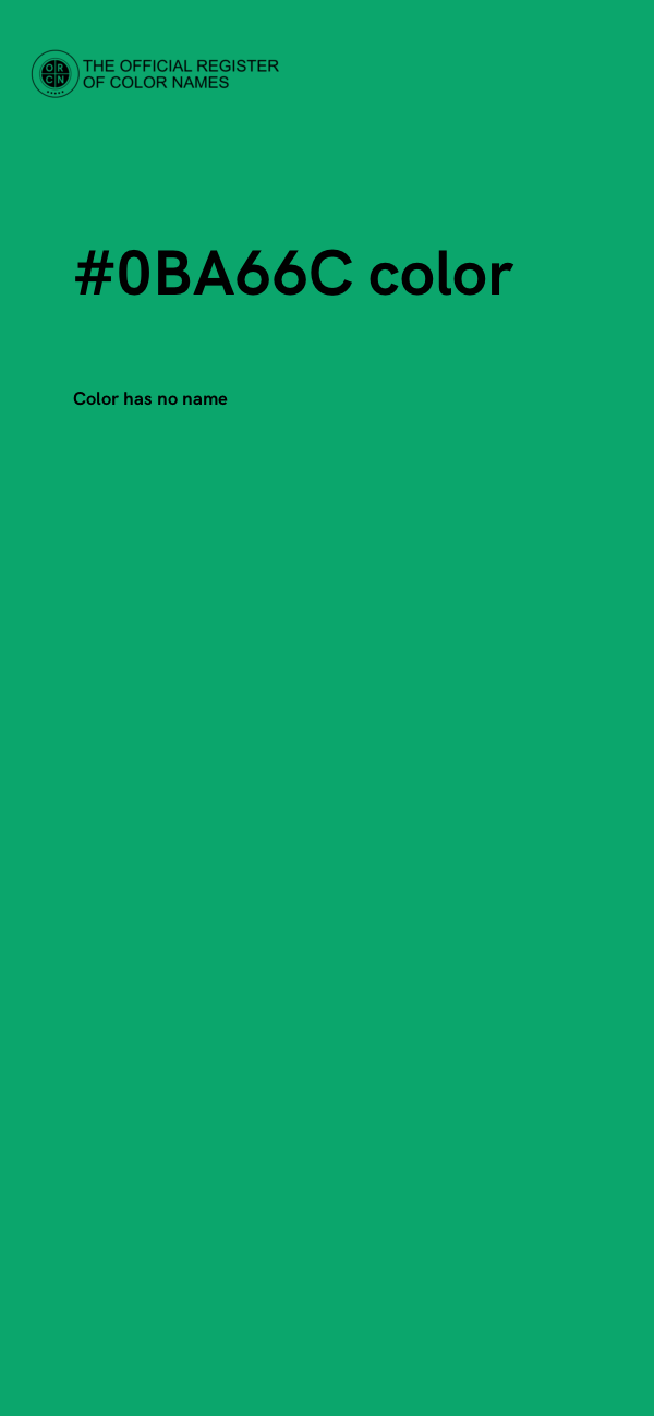 #0BA66C color image