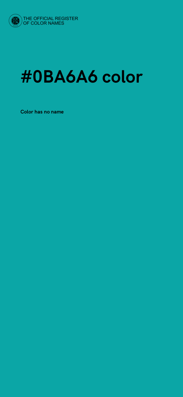 #0BA6A6 color image