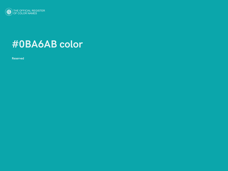 #0BA6AB color image