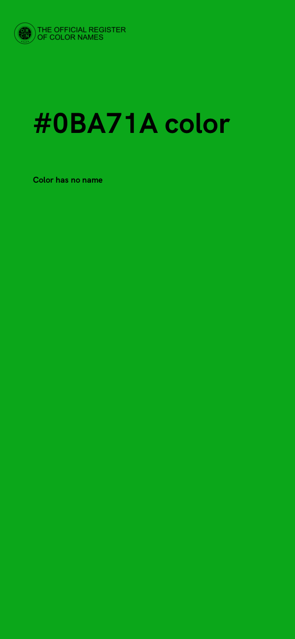 #0BA71A color image
