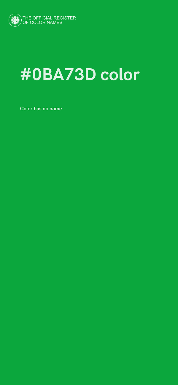 #0BA73D color image