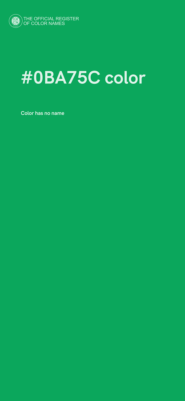 #0BA75C color image