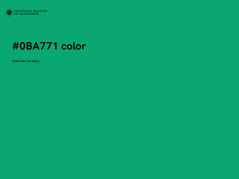 #0BA771 color image