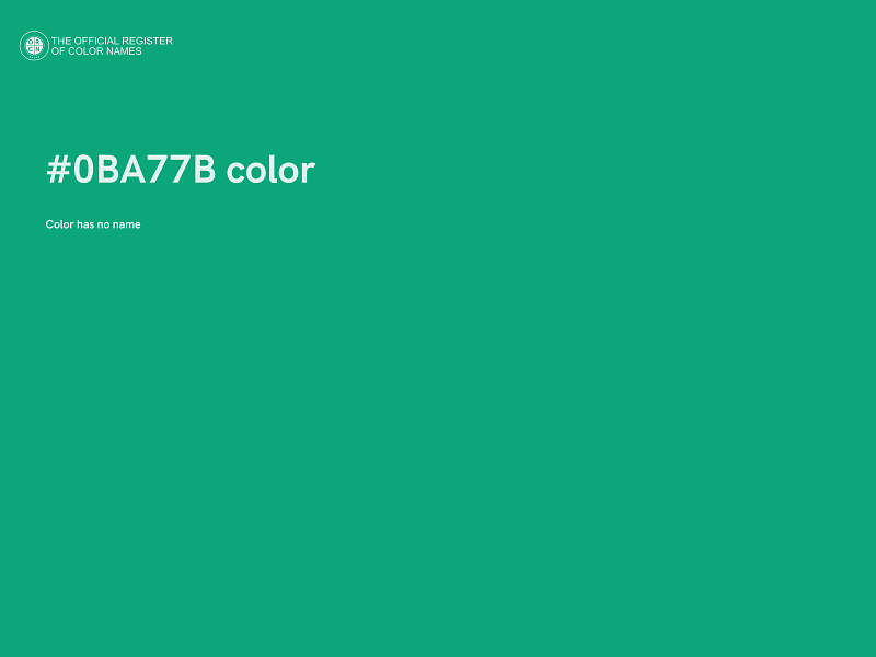 #0BA77B color image