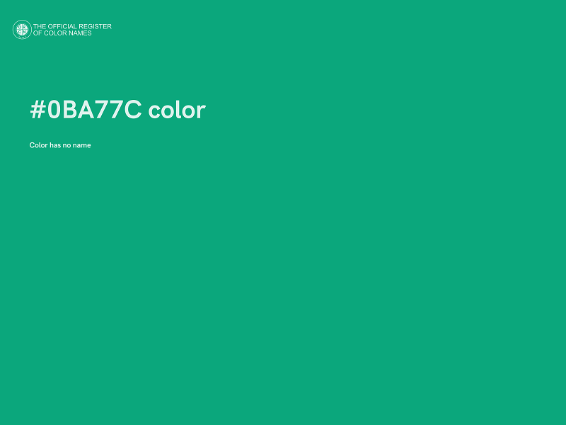 #0BA77C color image