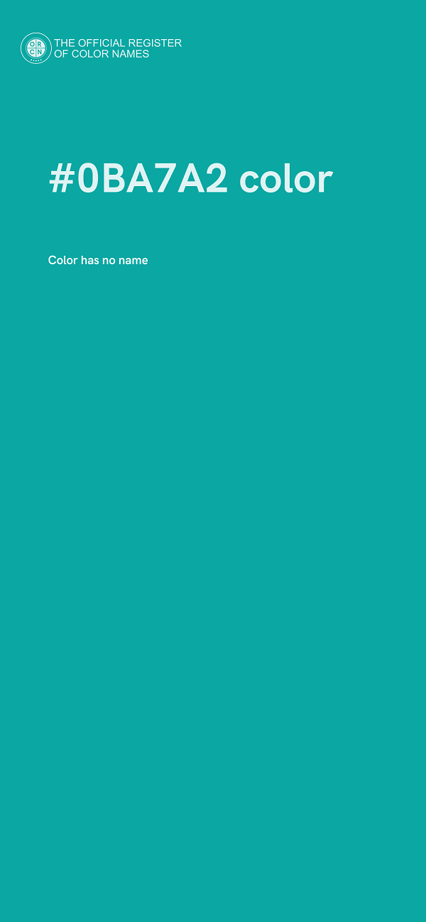 #0BA7A2 color image