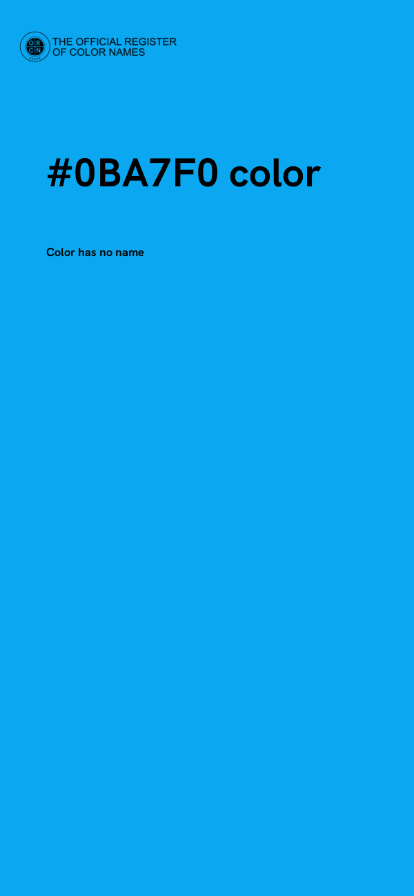 #0BA7F0 color image