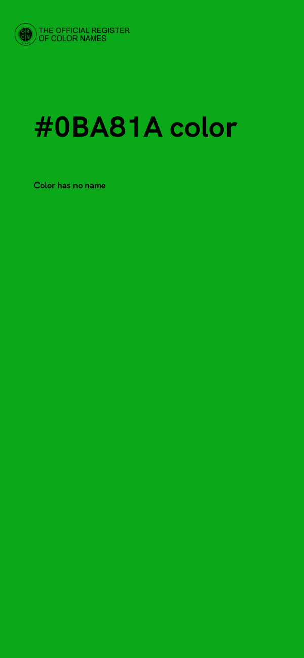 #0BA81A color image