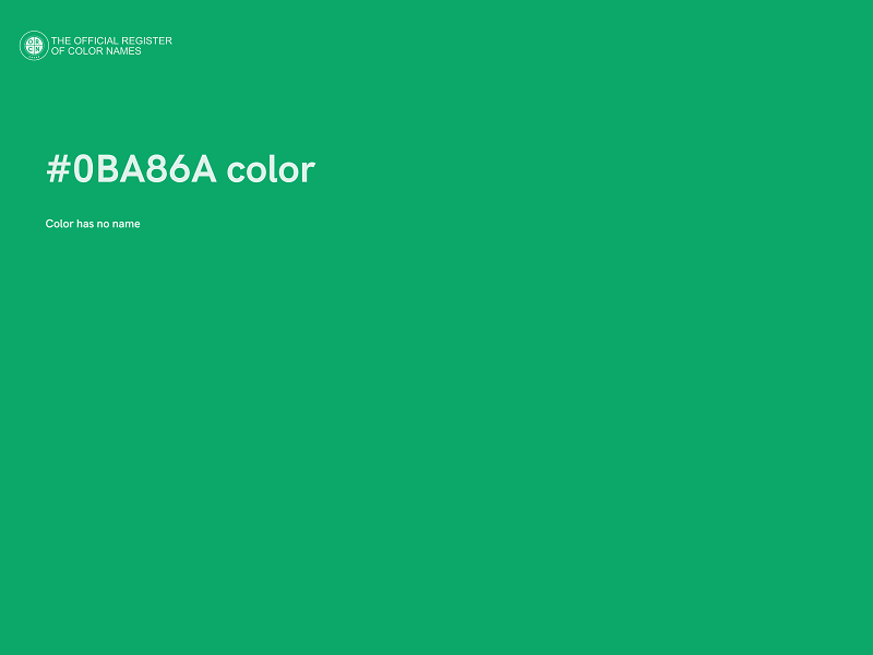 #0BA86A color image