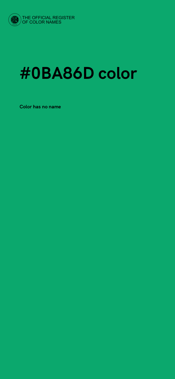 #0BA86D color image