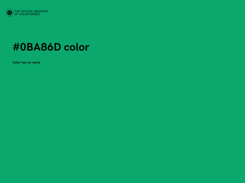 #0BA86D color image
