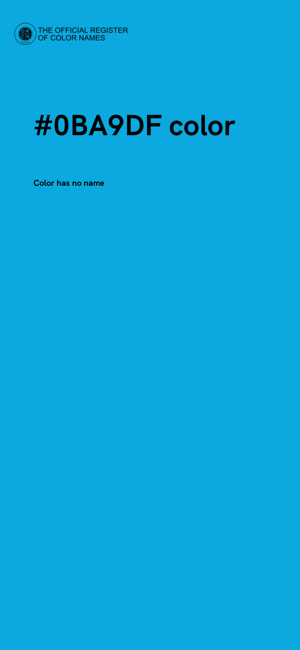 #0BA9DF color image