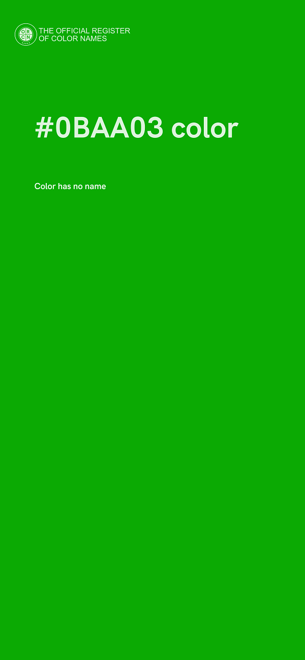 #0BAA03 color image