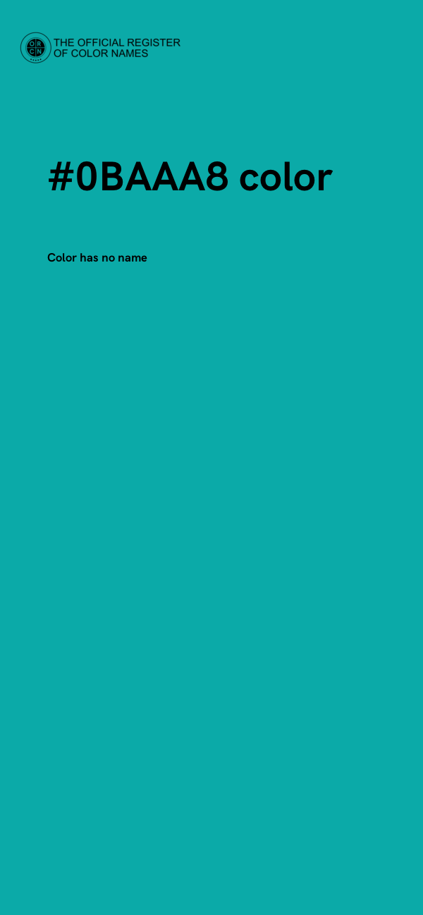 #0BAAA8 color image