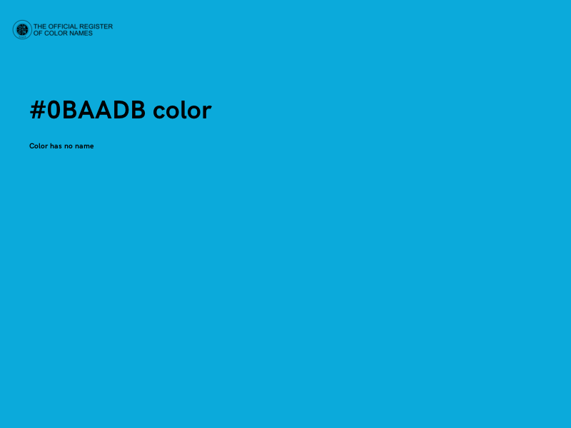 #0BAADB color image