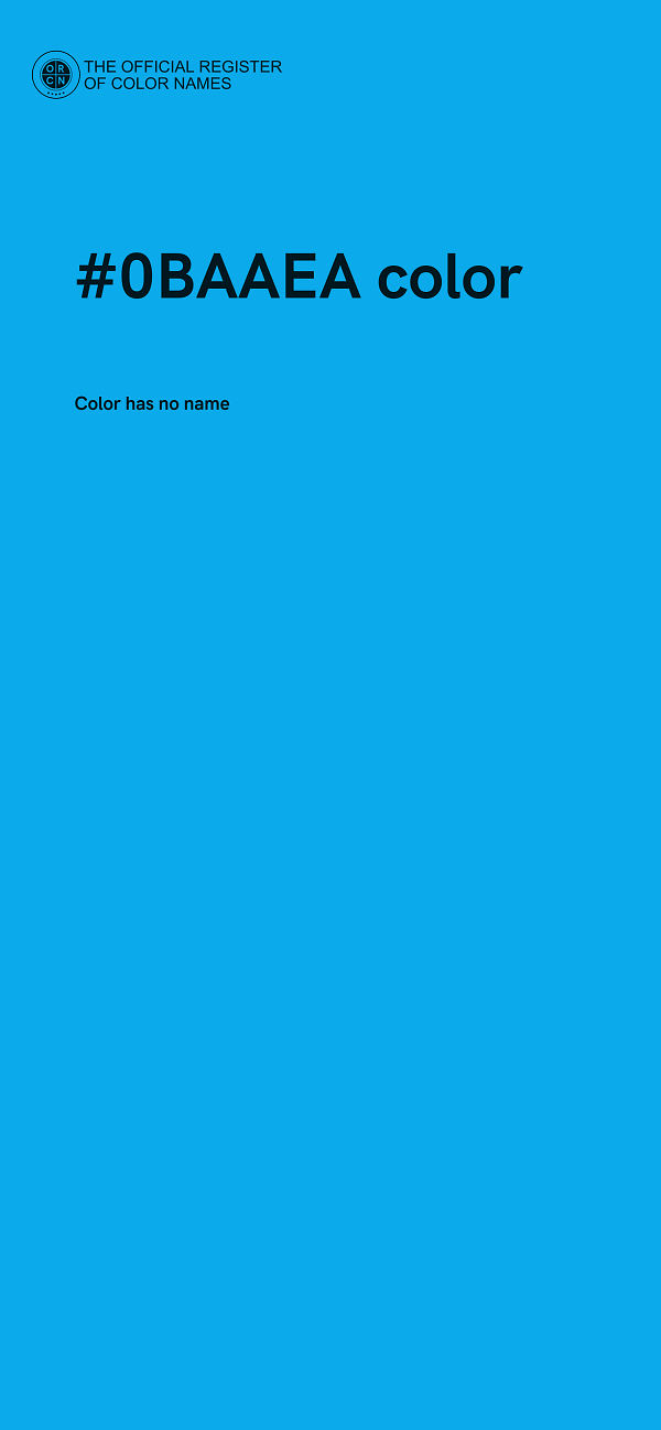#0BAAEA color image