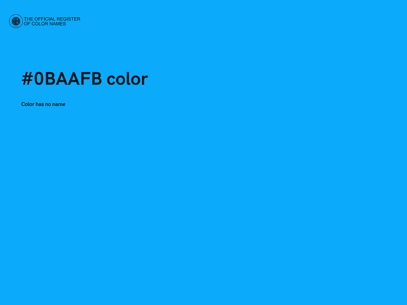 #0BAAFB color image