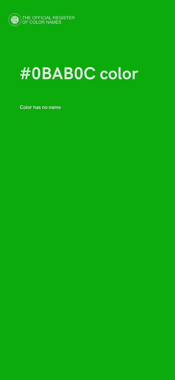 #0BAB0C color image