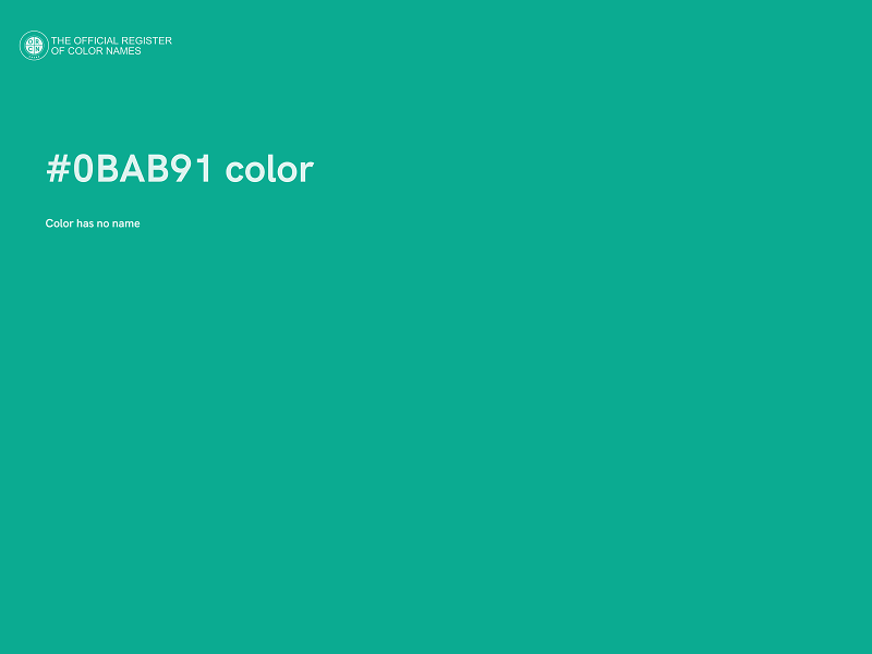 #0BAB91 color image