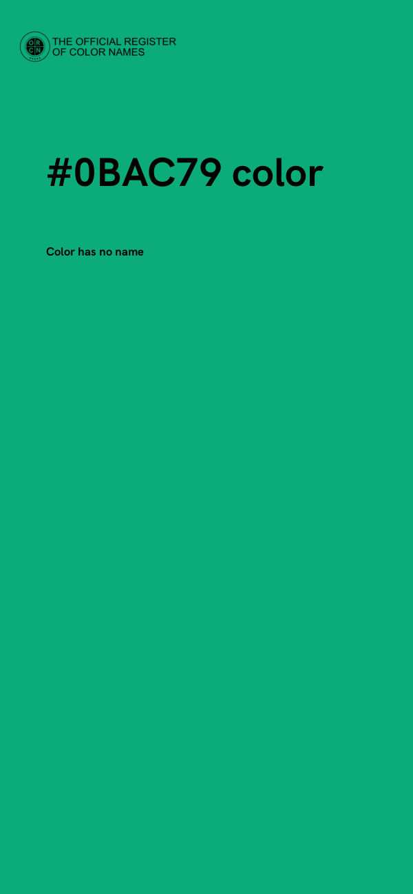 #0BAC79 color image