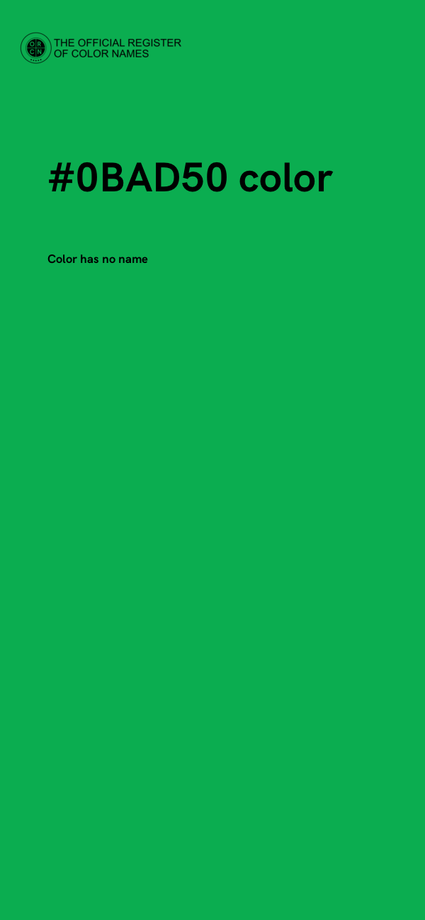 #0BAD50 color image