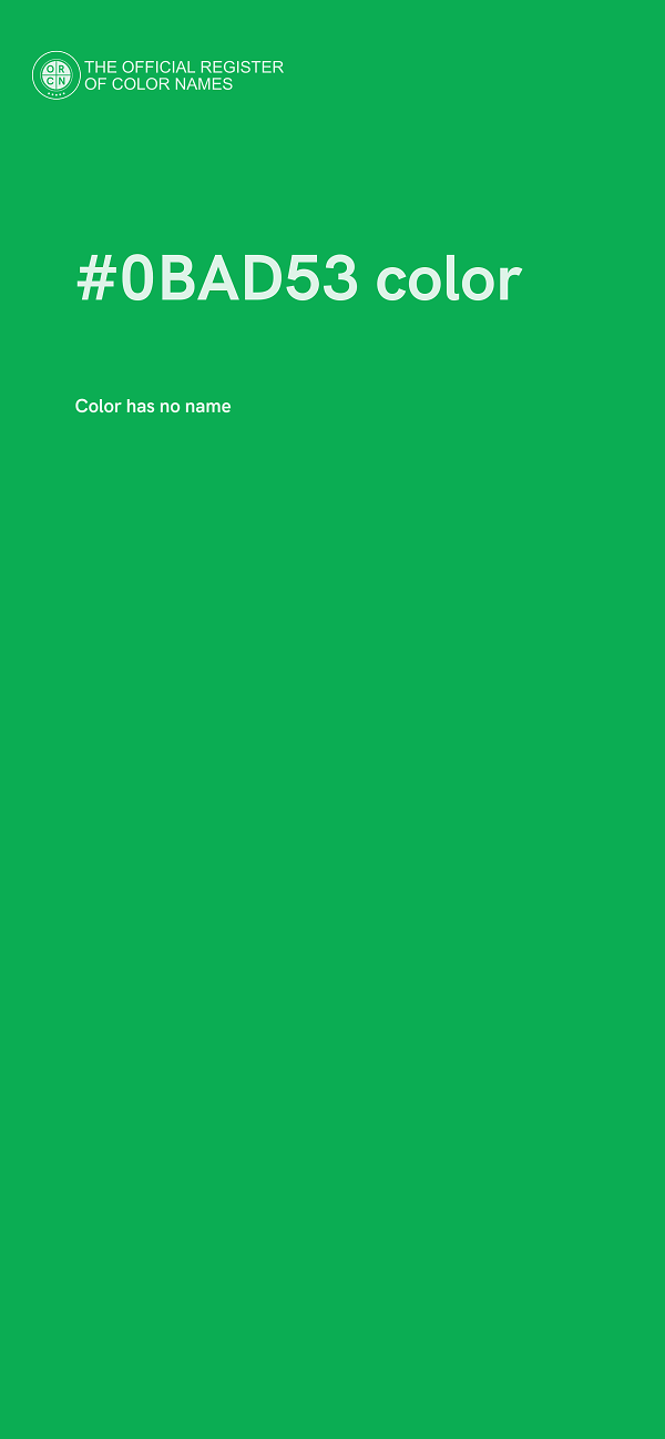 #0BAD53 color image
