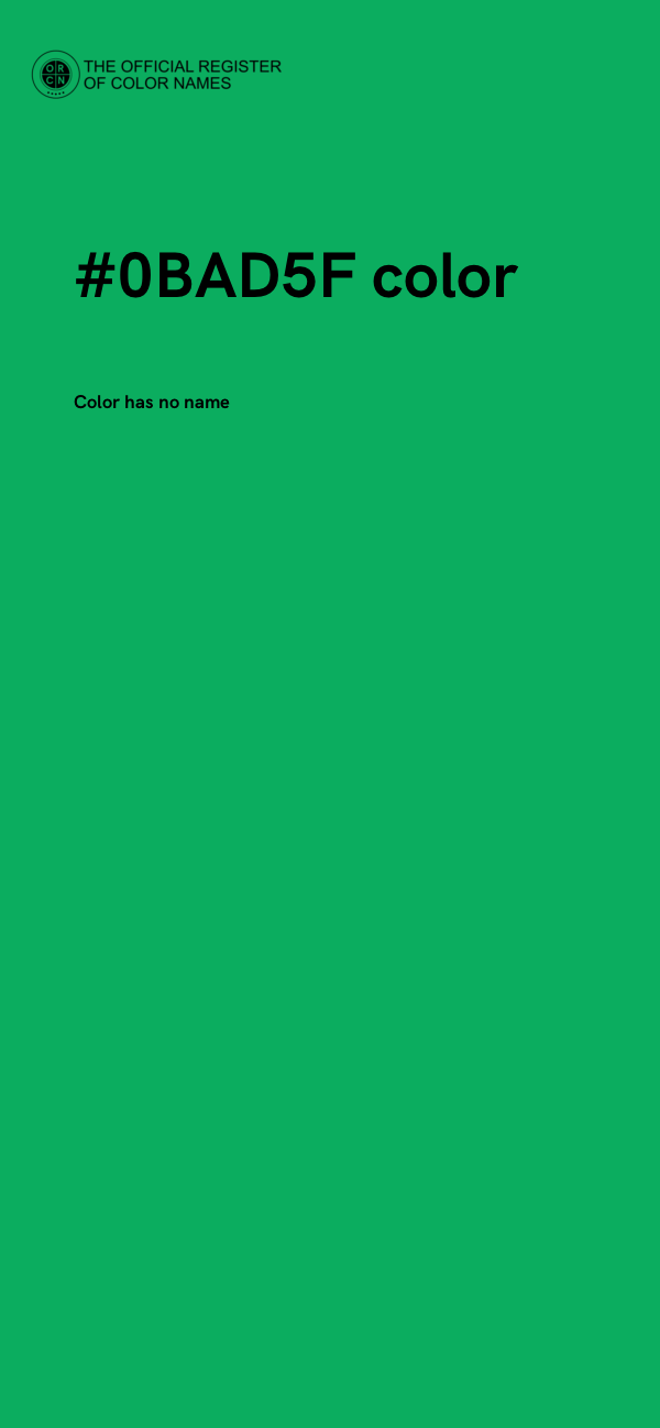 #0BAD5F color image