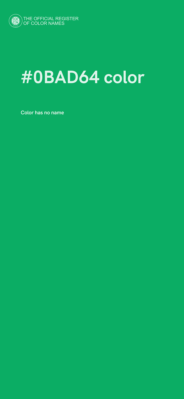 #0BAD64 color image