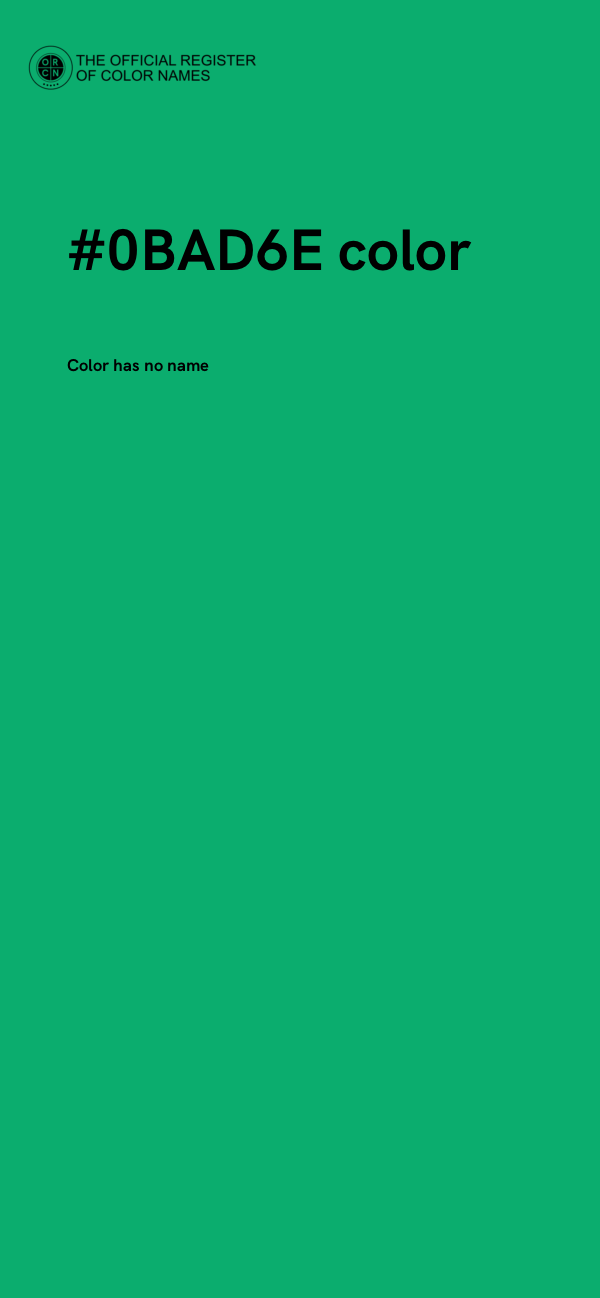#0BAD6E color image