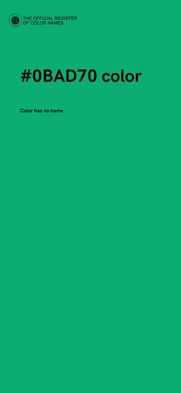 #0BAD70 color image