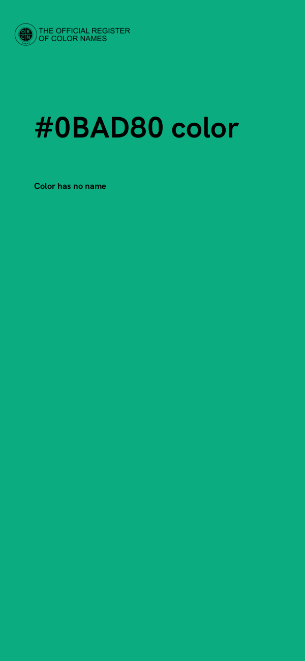 #0BAD80 color image