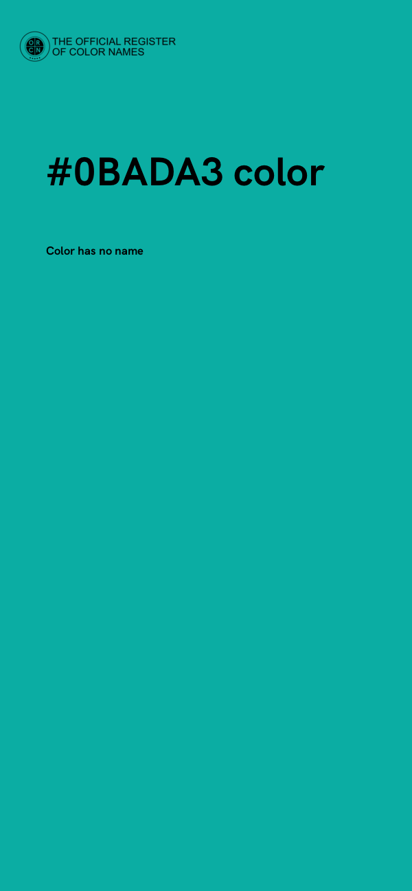 #0BADA3 color image