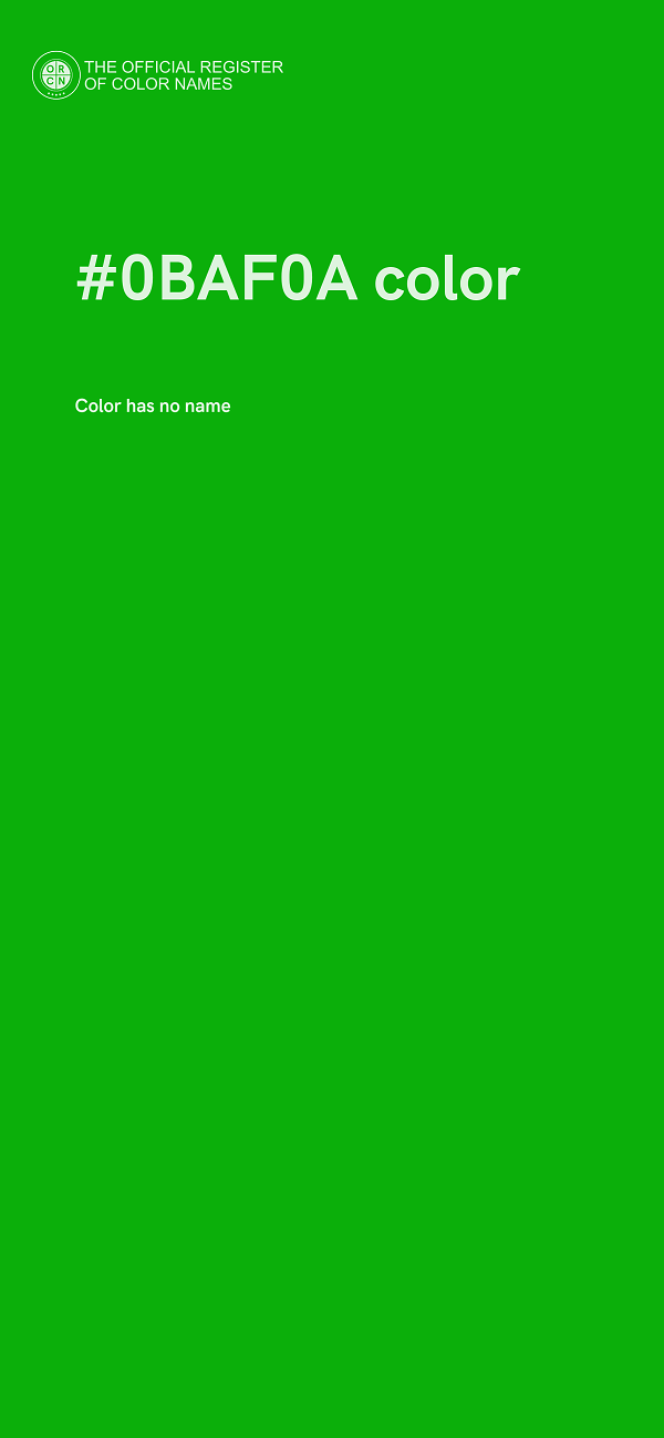 #0BAF0A color image